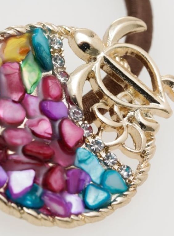 キラキラホヌヘアゴム | ハワイアン雑貨RainbowEgg