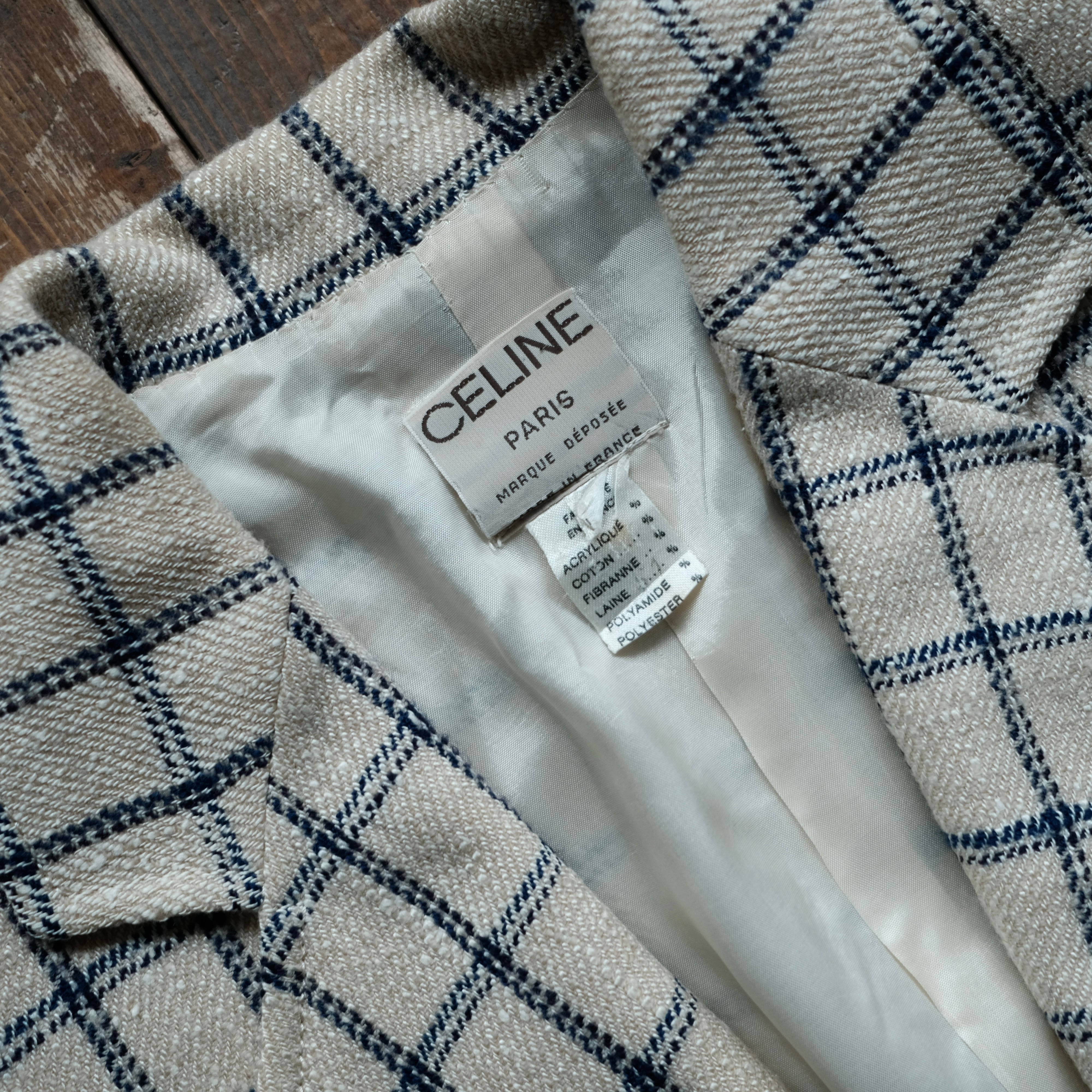 CELINE 80S WINDOWPANE CHECK SUIT | safarionline