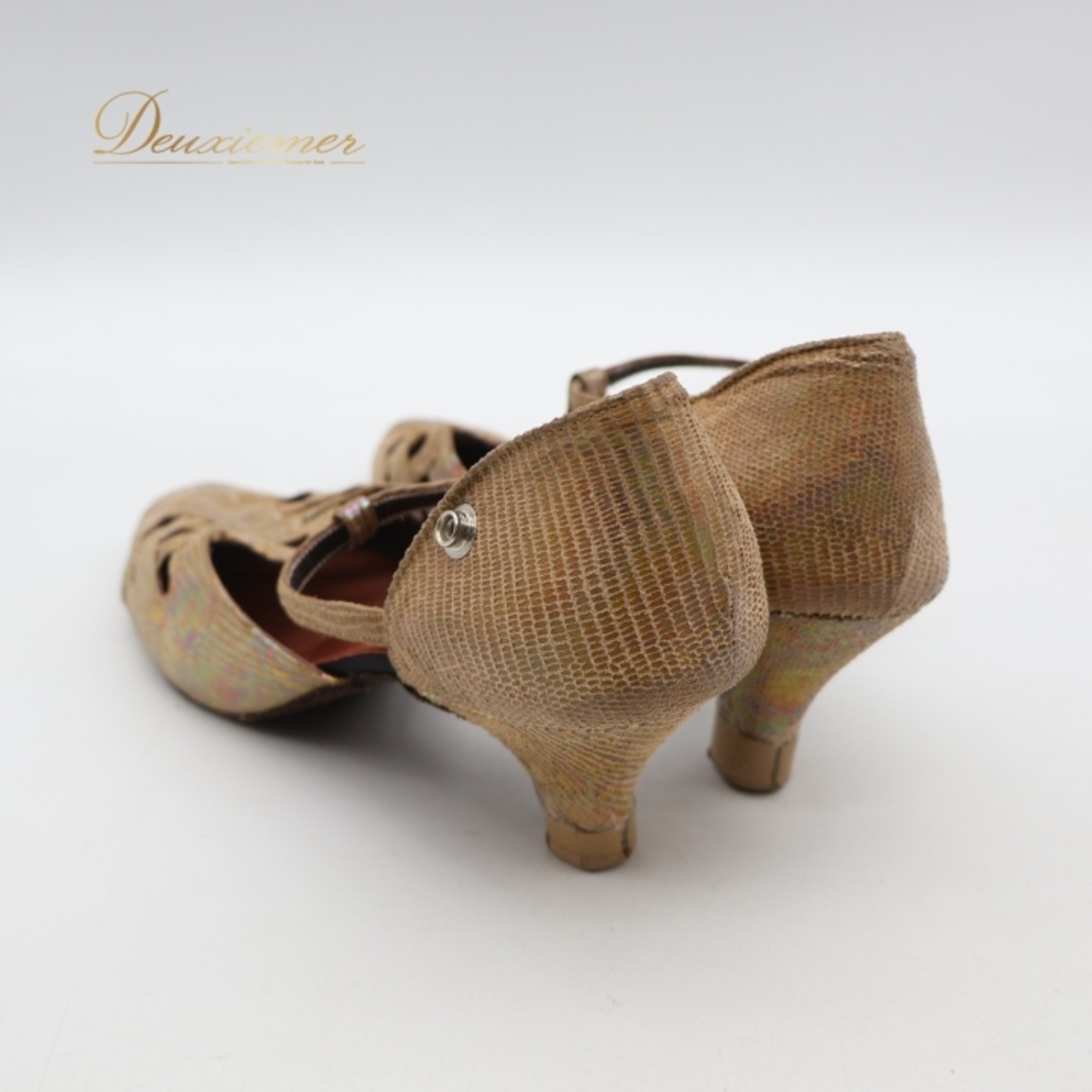 社交ダンス 衣装 シューズ ゴールド系 オリオン ORION 靴 くつ ヒール 金 レディース ストラップ オープントゥ キラキラ 華やか 練習 レッスン ステージ イベント 上品 ダンス衣装 パーティー