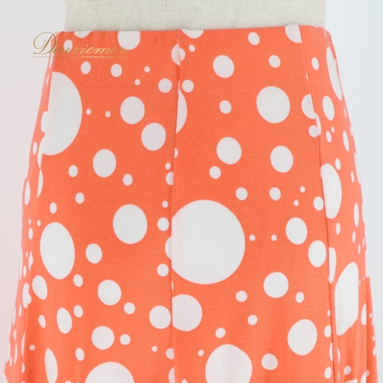 フラメンコ 衣装 ファルダ スカート サーモンピンク 水玉 ドット 伸縮 ストレッチ 柔らかい レッスン 練習着 オレンジ系 ピンク系 フラメンコ スカート 動きやすい カジュアル ダンス 衣装 コスチューム おしゃれ かわいい