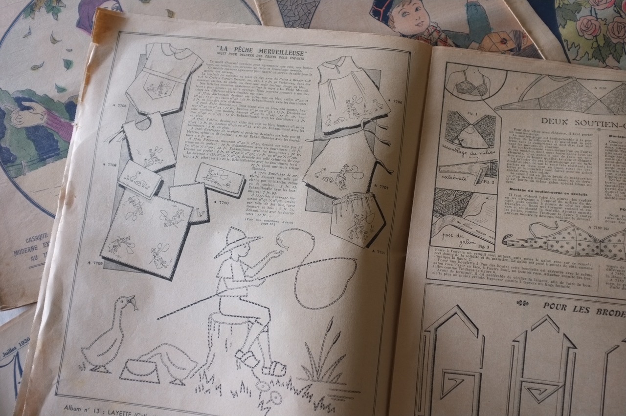 35s フランス Mon Ouvrage 刺繍手芸新聞 アンティーク