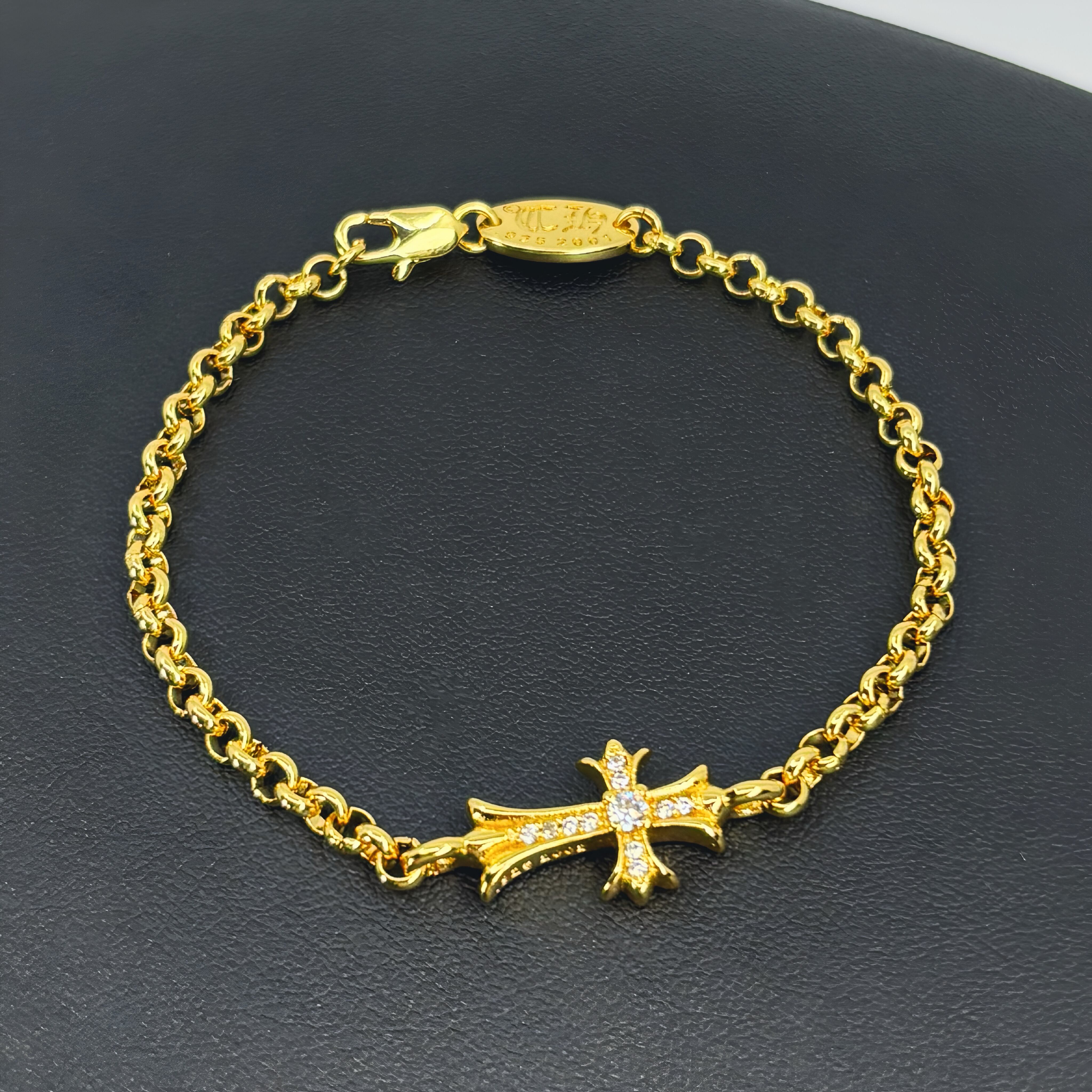 【⭐︎再入荷⭐︎】 22kコーティング　タイニー　チェーンブレスレット　18cm ⭐︎再入荷⭐︎】 22kコーティング タイニー チェーン