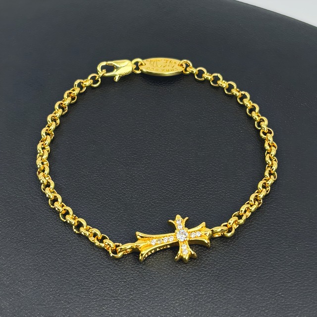 ベビーファットチェーン ブレスレット ゴールドコーティング