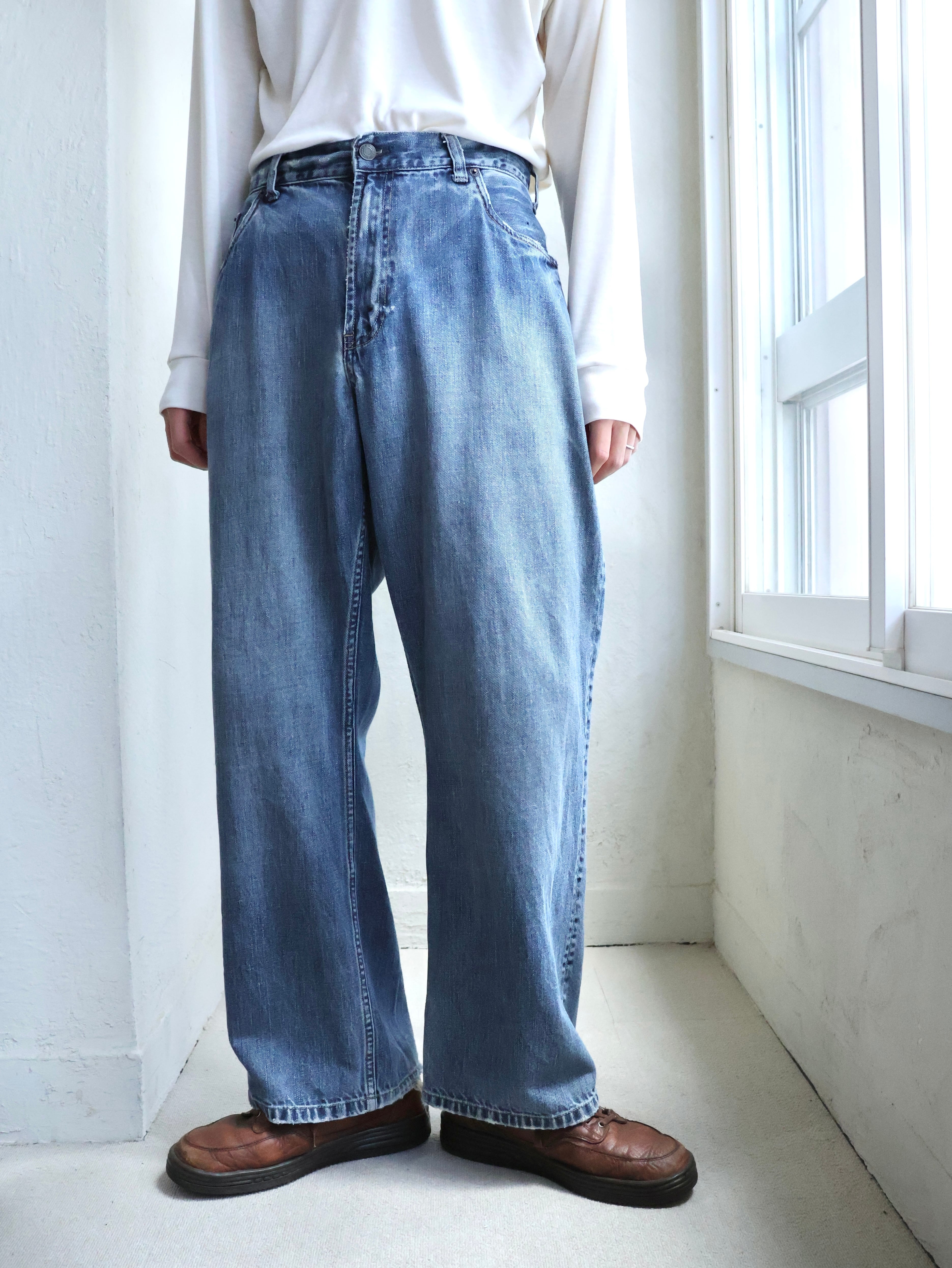 メンズ KIK WEAR キックウェア ワイド デニム ストリート ジーンズ バギー