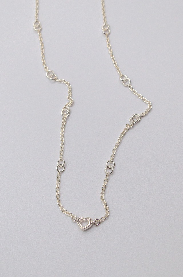 bone  HEART necklace mini silver925 #LJ20018N