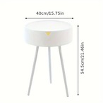 ナイトテーブル モダン シンプル 収納テーブル ラウンド 屋内  アクセント ベッドサイドテーブル