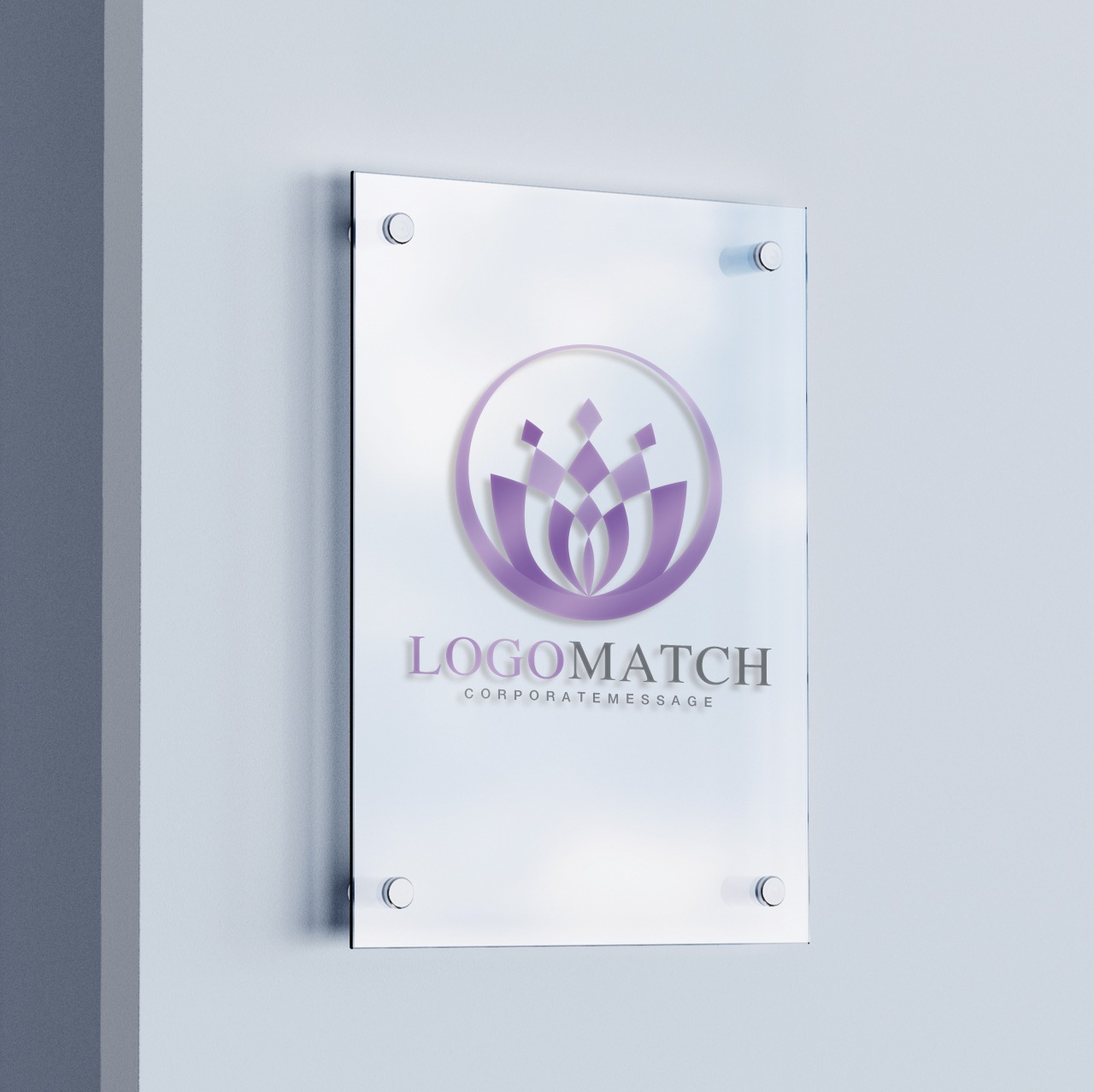 輝く蓮の花のロゴ