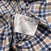 CROCODILE クロコダイル チェック BD ボタンダウン 長袖 ネルシャツ L/ブルー系 メンズ