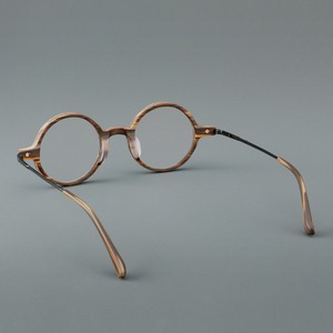 Wood Grain Titanium × Acetate Glasses -round- / ウッド グレイン チタン × アセテート メガネ -ラウンド-