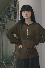 DU260704 Sheer Mohair Button Knit【一部予約商品10月中旬】