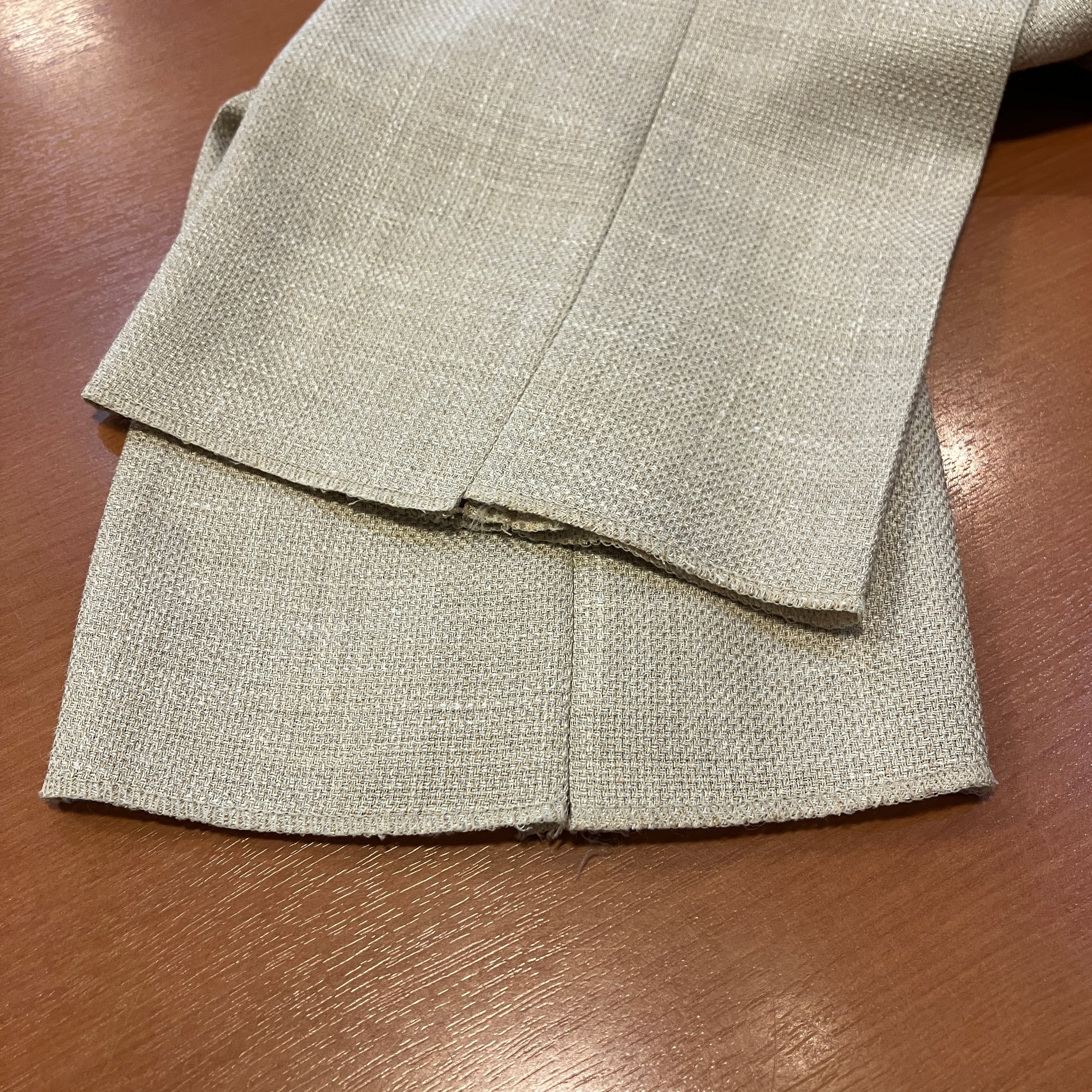 J7431美品 ティトアレグレット サイドアジャスタースラックスリネンスーツ44 TITO ALLEGRETTO WOOL/SILK/LINEN SUIT《46》 | safarionline