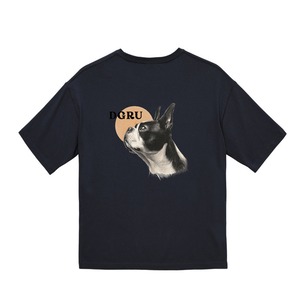 ボストンテリア　バックプリント　Tシャツ