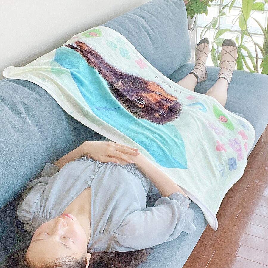 ダックスフンド】ふわふわブランケット（ひざ掛け）ラッピング対応