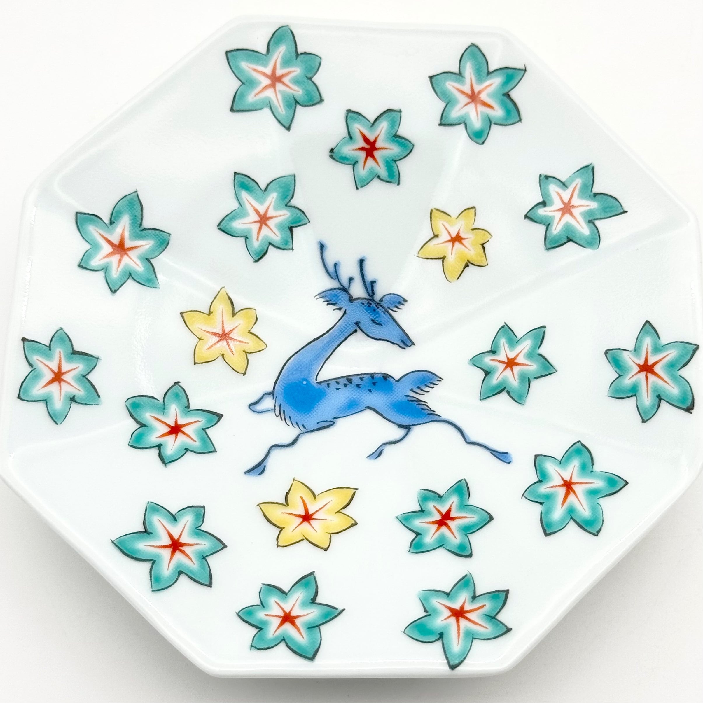 鹿もみじ 八角小皿 | 24to3［西富陶磁器オンラインストア 有田焼