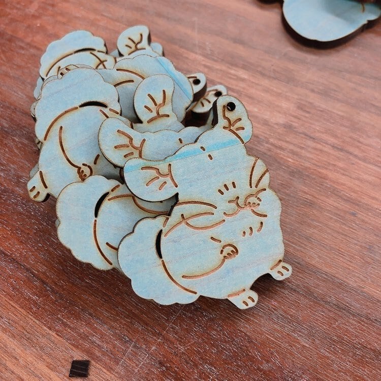 てやんでぃ！なチンチラさんのキーホルダー_ヒノキ