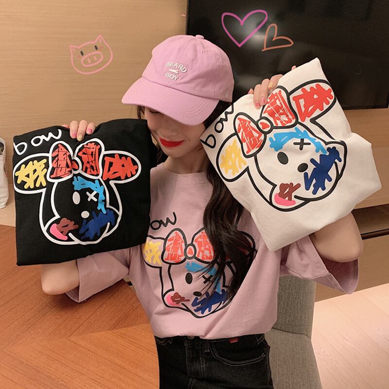 サマースタイルTシャツ シャツ ルーズトップス 大人ガーリー スウィート キュート カジュアル 夏物 試着室72910075953