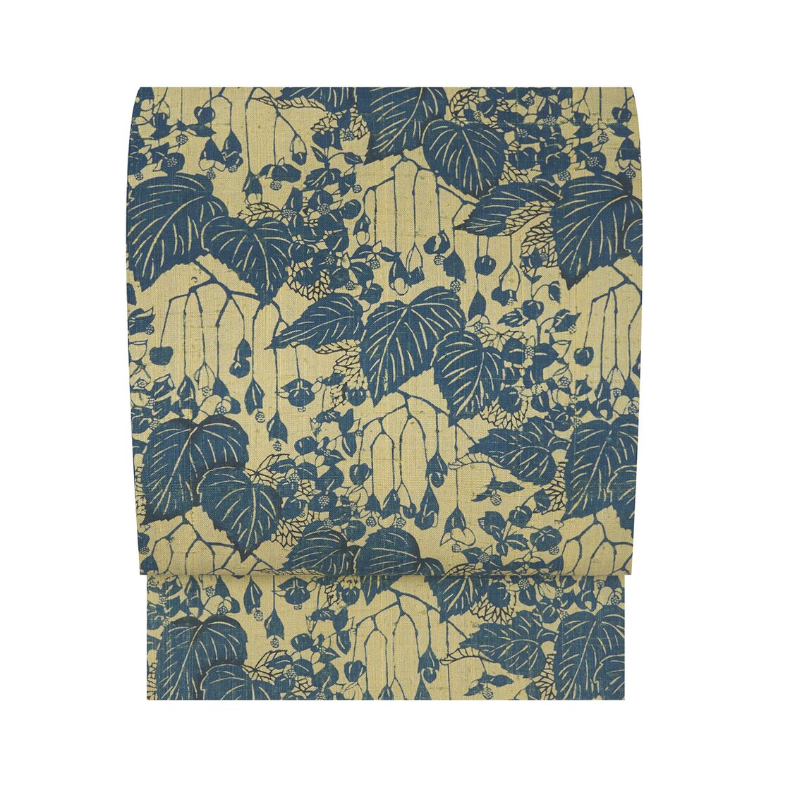 秋海棠の模様 藍型染 名古屋帯【未着用品】 | Pay ID