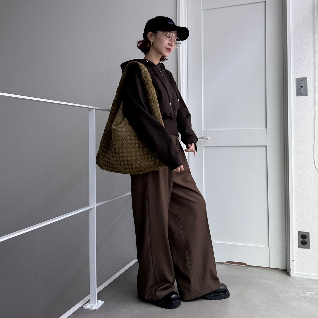 ミニzipショートPK/ダークブラウン