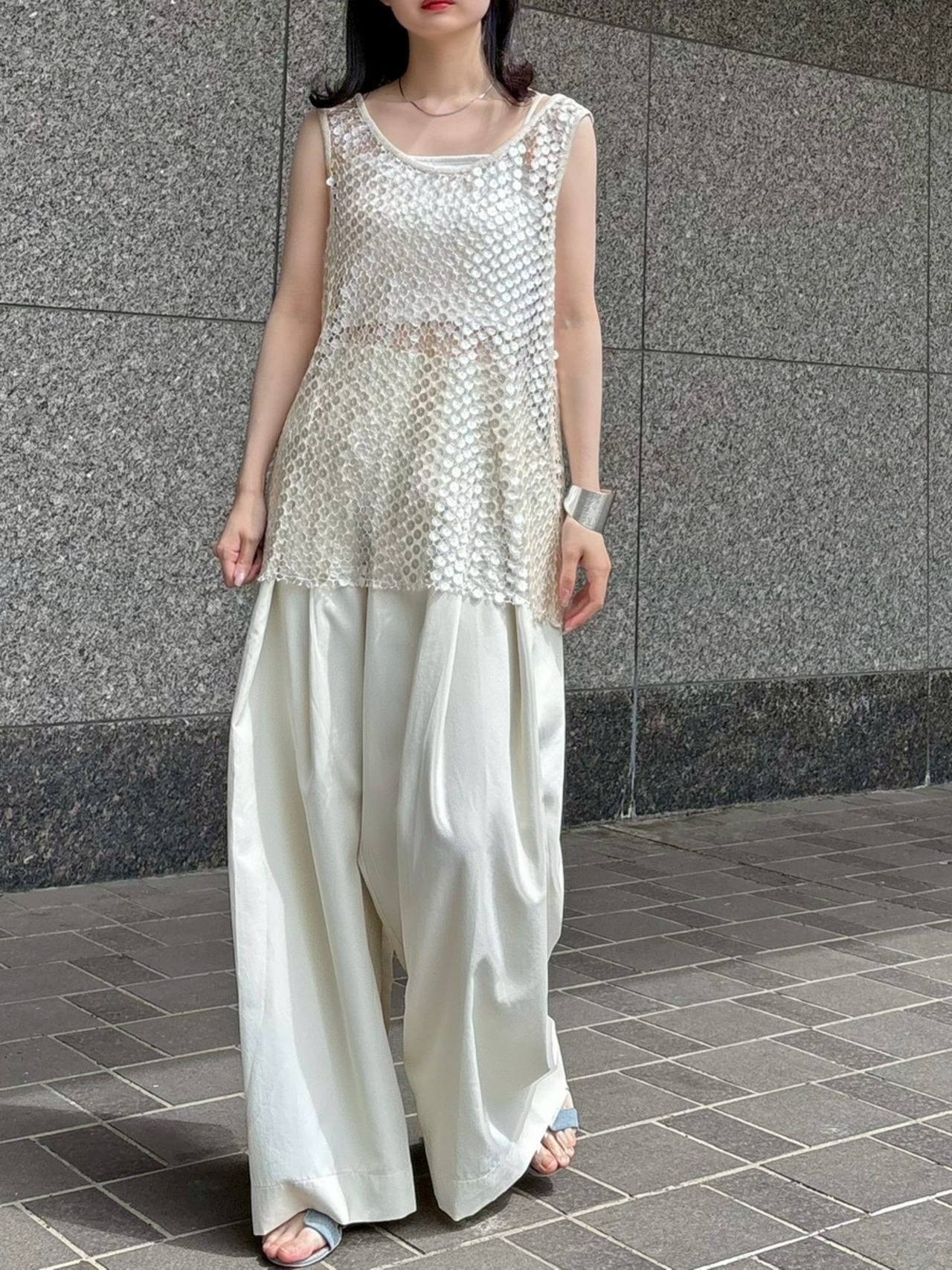 MME127PEB タックパンツ