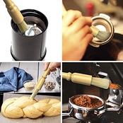 [YFFSFDC] コーヒーミル お手入れ ブラシ クリーニングブラシ コーヒーグラインダー ハケ 掃除道具 清掃やすい便利 木製2サイズ２本入り