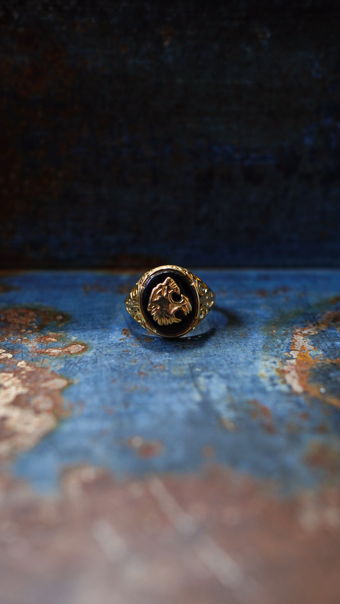 ヴィンテージ シグネットリング 9K イギリス　7号　gold 1990-2000s】U.K. VINTAGE 9ct イエロー ゴールド シグネット リング