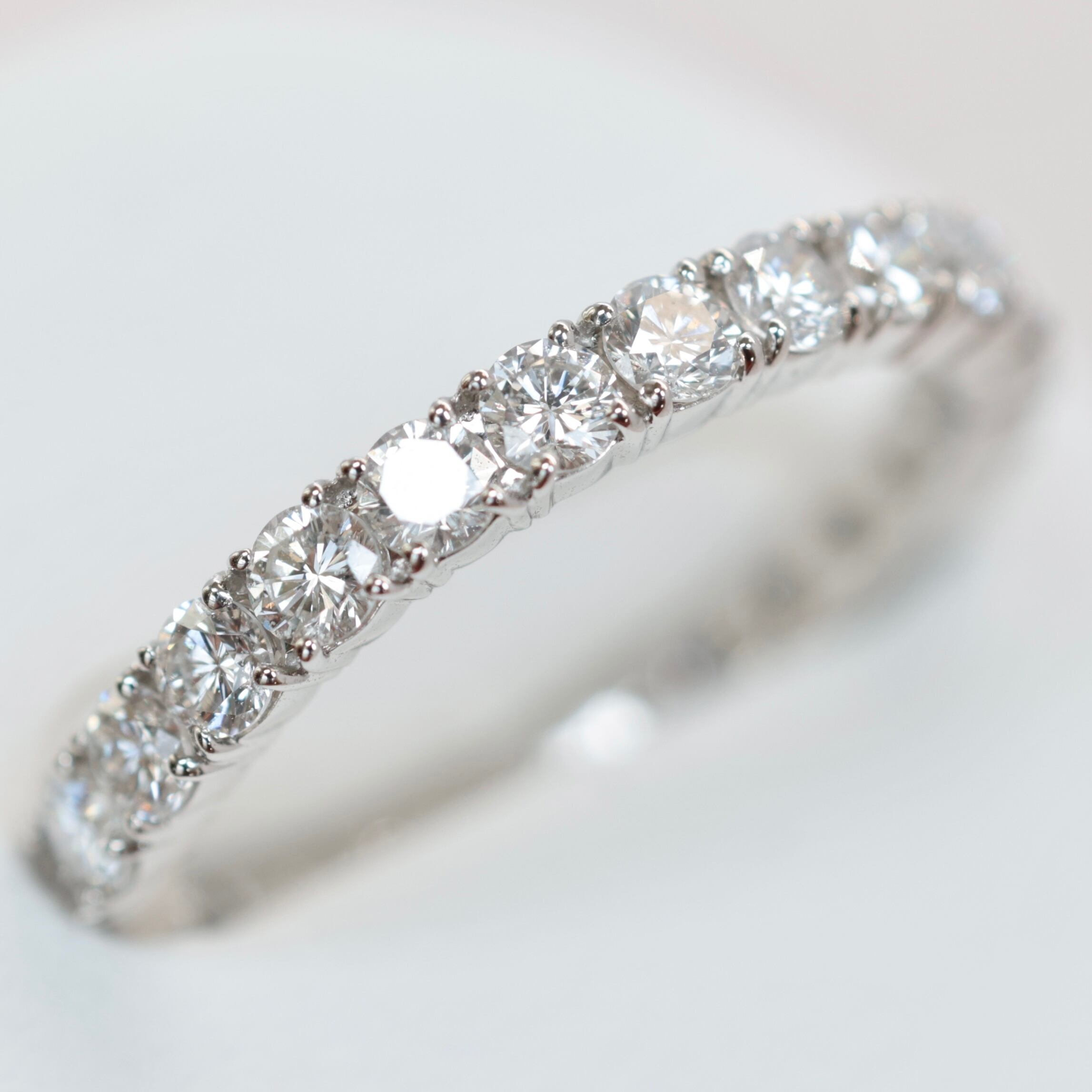 Pt900 ダイヤモンド 1.05ct リング エタニティ ハーフエタニティ 12.3 