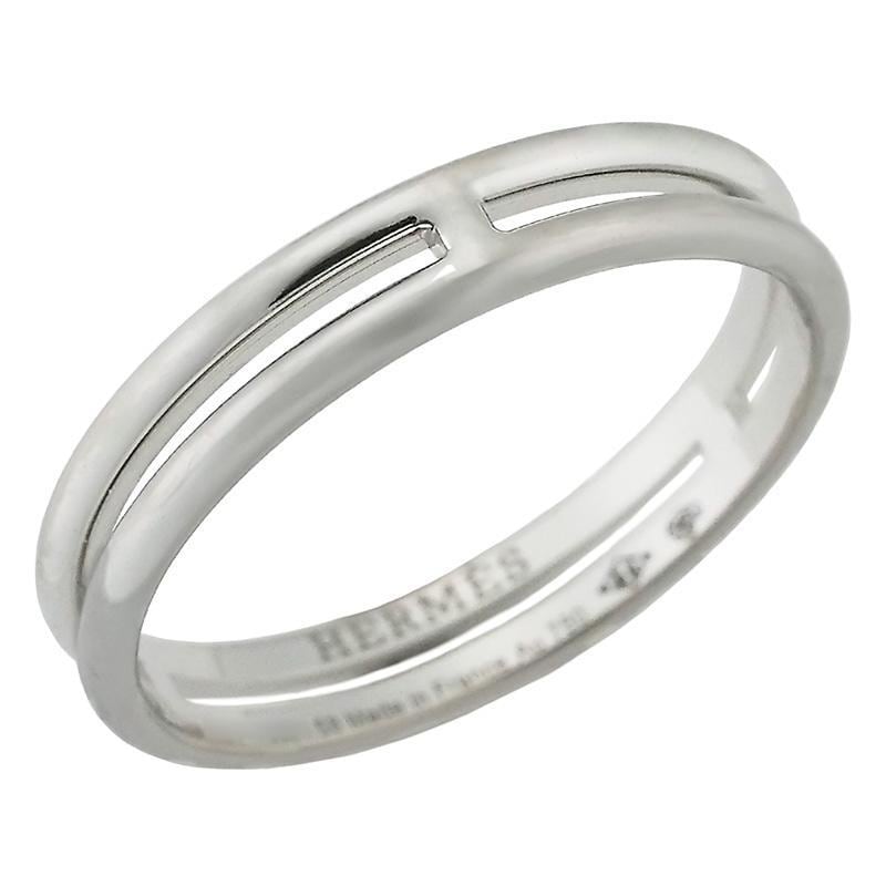 エルメス HERMES アリアンヌ リング K18WG ホワイトゴールド #58 仕上