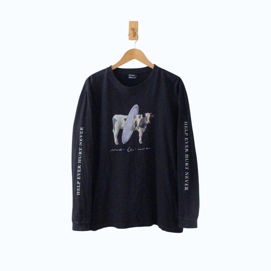 藤井風 もうええわ ロンT sold 藤井風 長袖Tシャツ Mo・Eh・Wa もうええわ ロンT 黒 L （w