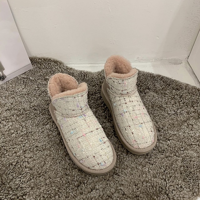 ブーツレディースウィンタースリーブショート 靴 シューズ コットン 冬物 フェイクシューズ47702011393