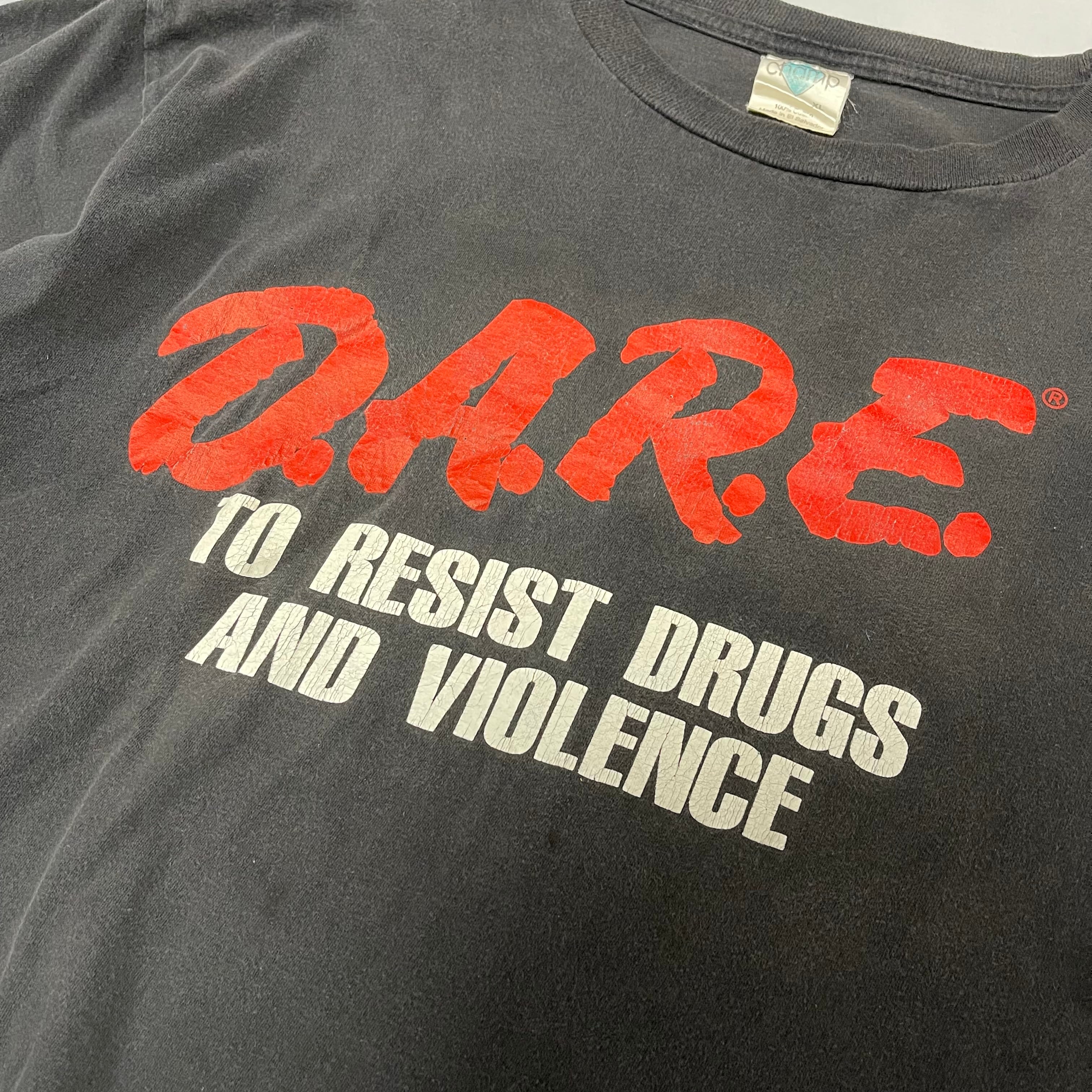 90年代 FRUIT OF THE LOOM D.A.R.E 薬物乱用予防教育 プリントTシャツ メンズXL ヴィンテージ /eaa327643