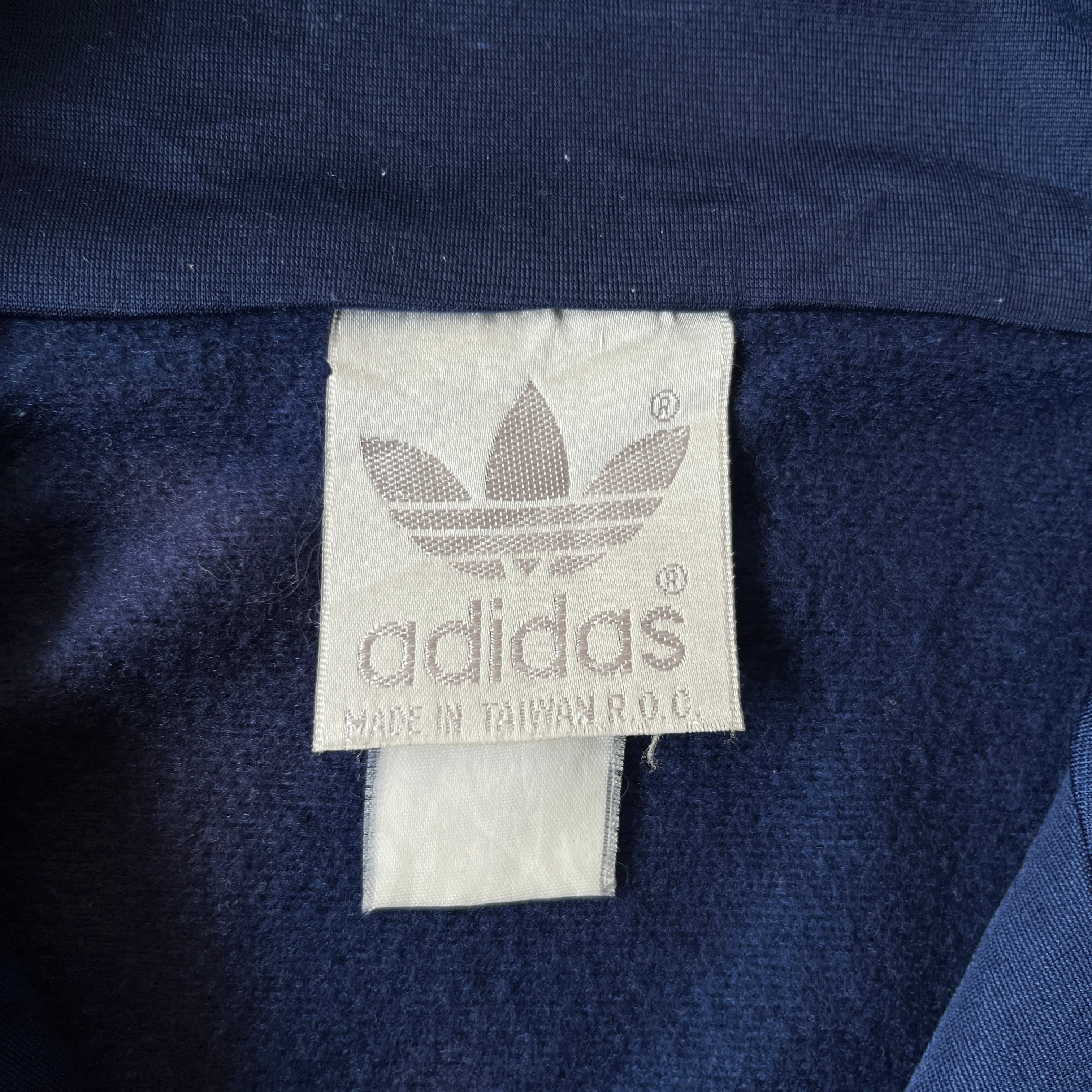 80-90s adidas トレフォイル トラックジャケット ネイビー XL相当 A127