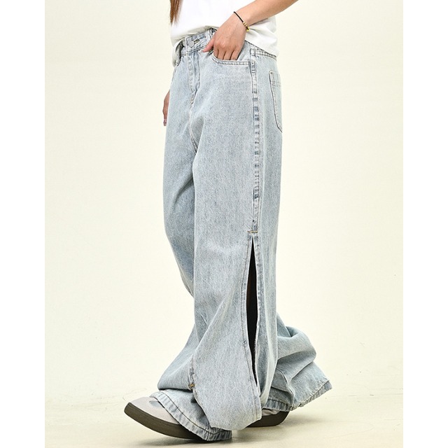 side slit design denim　サイドスリットデザインデニム　J1043