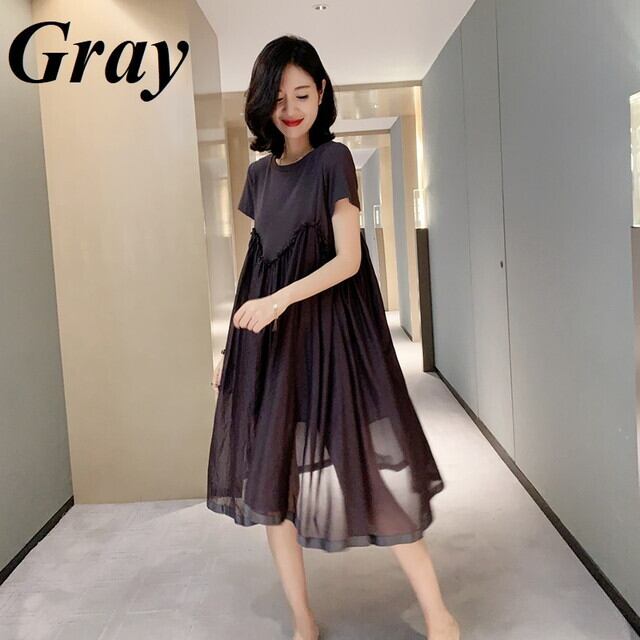 夏新作 ワンピース ドッキングワンピース ドッキングワンピ フレアワンピース 膝丈 ワンピース フレア ミモレ丈 ワンピース 切り替えワンピース シアー ワンピース半袖 ワンピース レディース 裏地つき ゆったりワンピース 体型カバー ワンピース グレー ブラック P6819 夏新作 ワンピース ドッキングワンピース ドッキングワンピ フレアワンピース 膝丈 ワンピース フレア ミモレ丈 ワンピース 切り替えワンピース シアー ワンピース半袖 ワンピース レディース 裏地つき ゆったりワンピース 体型カバー ワンピース グレー ブラック P6819