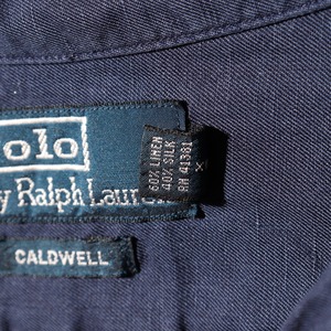美品 M caldwell ポロラルフローレン ネイビー 半袖開襟シャツ 無地 polo ralph lauren