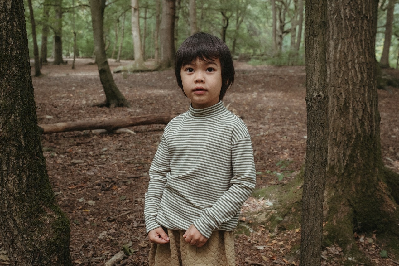 ORGANIC ZOO Fern Stripes Turtle Neck Top