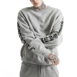 【DRIP4029】PMW Gothic Logo Embroidered Sleeve Sweat