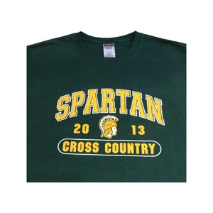 "SPARTAN CROSS COUNTRY" green T-shirts