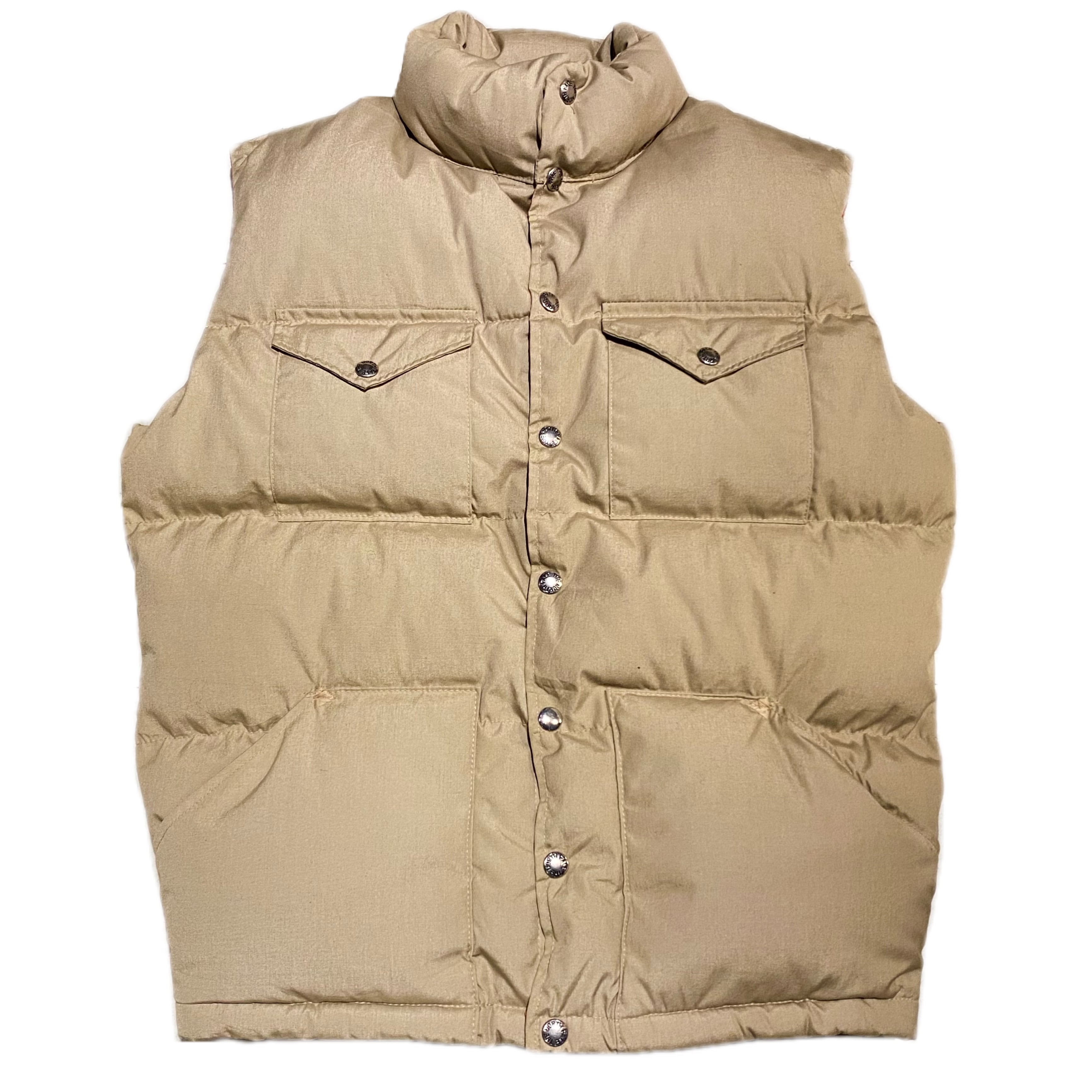 ひ*し様 THE NORTH FACE ベージュ ダウンベスト Mサイズ茶タグ7 80s 茶タグ THE NORTH FACE ノースフェイス ダウンベスト【M