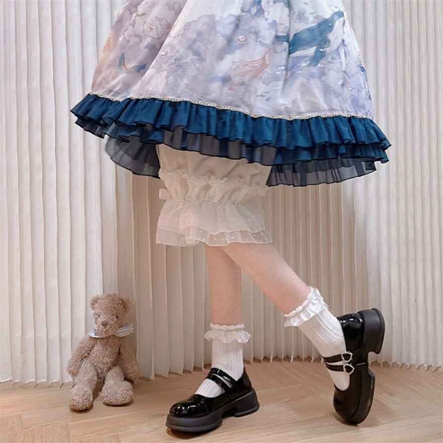 ロリータファッション 甘ロリ｜チョコレートモチーフJSK（ミントブルー