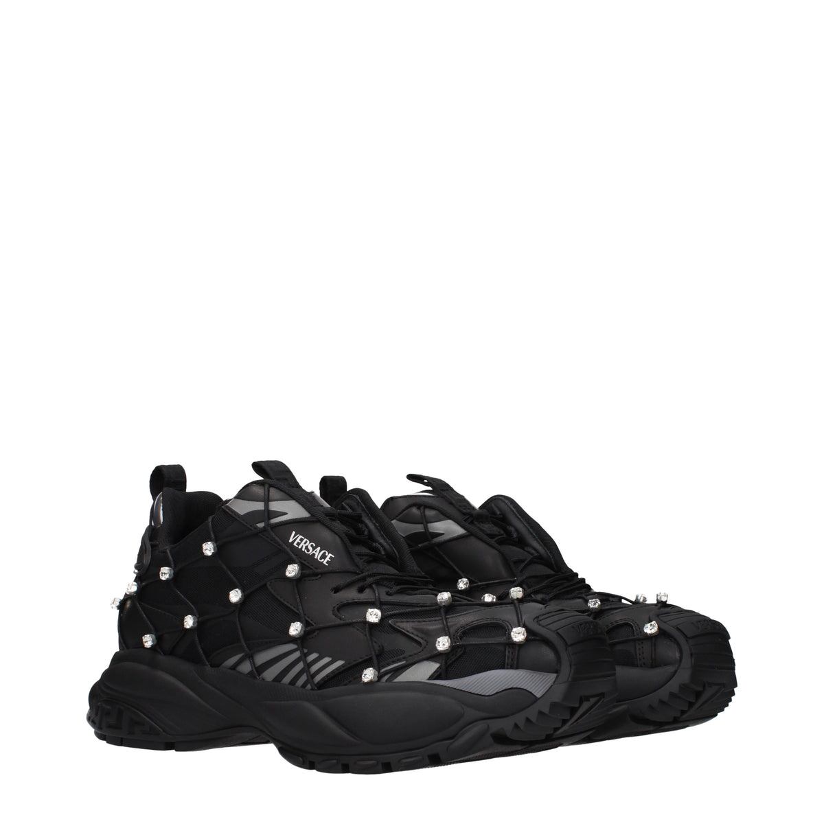 【新品】VERSACE ヴェルサーチェ メンズ スニーカー ファブリック ブラック 10163071A115082B060