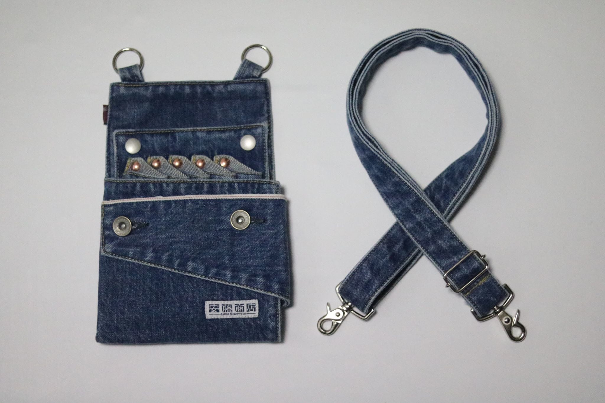 デニムシザーケース ブルー（ウォッシュ加工） | 安藤商店