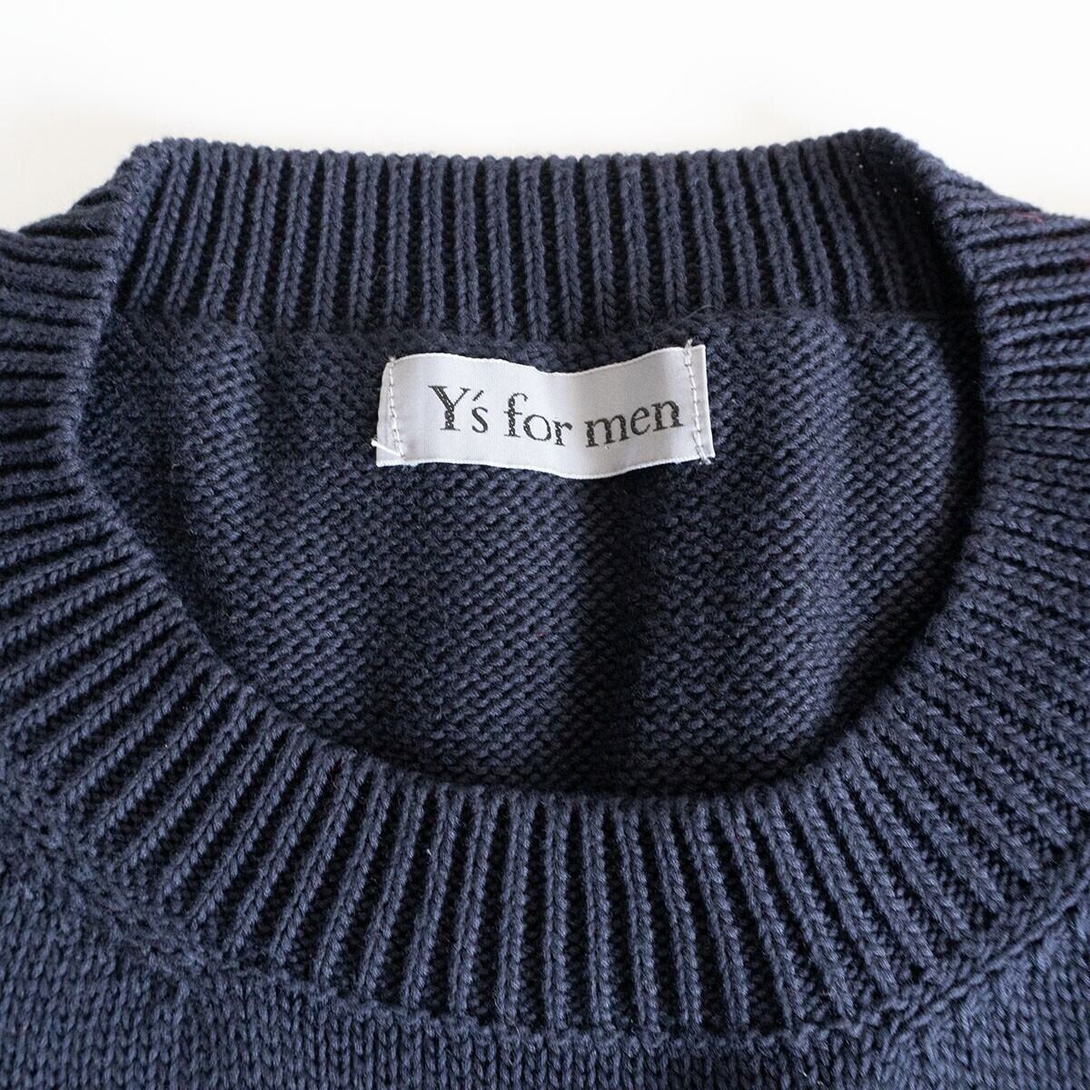 美品】Y's for men【コットン ニット】 YOHJI YAMAMOTO ヨウジ 美品】Y's for men【コットン ニット】 YOHJI YAMAMOTO ヨウジ