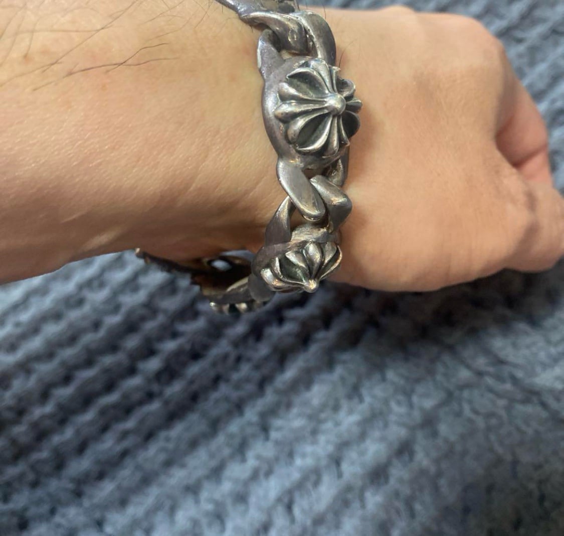 CHROME HEARTS クロムハーツ クロスボール シルバー ブレスレット 6