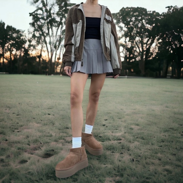 【LADIES】vintage leather docking jumper