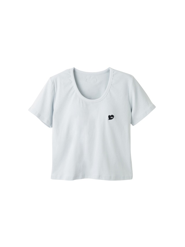 ÓEY HEART TEE - L BLUE
