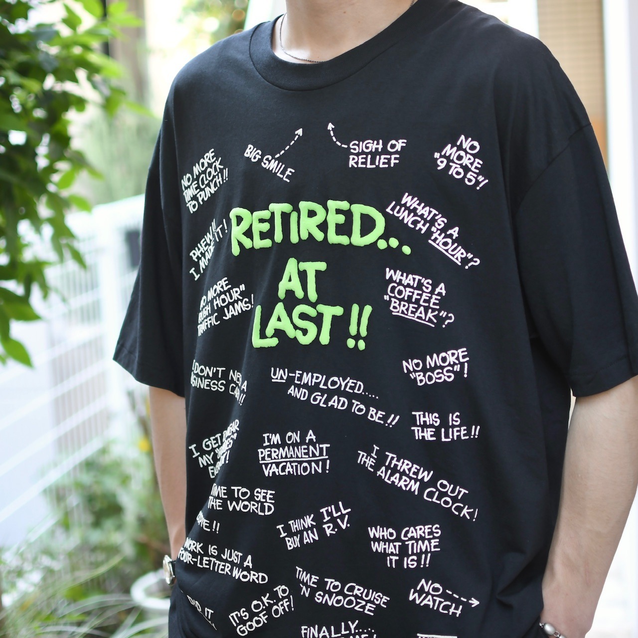 91's RETIRED AT LAST print tee