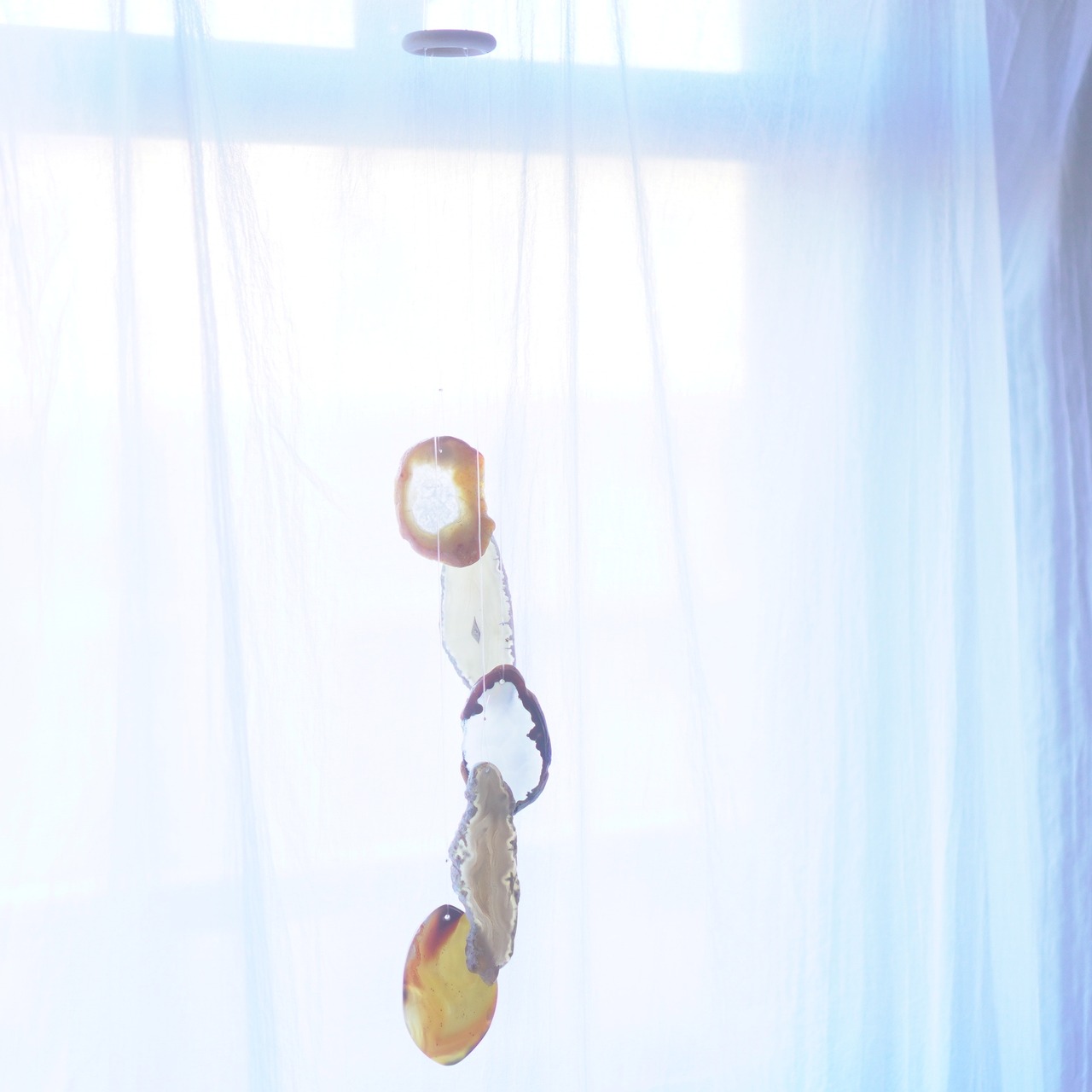 Caramel Ice cream - アゲートヒーリングチャイム / Agate Sun Catcher Wind Chime 360