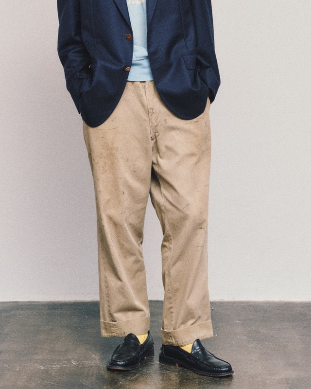 【逸品】50s special vintage work chino pants trousers fade beige Made in USA W36 ／50年代 スペシャル ヴィンテージ ワーク チノパンツ  実寸W36 フェード ベージュ USA製