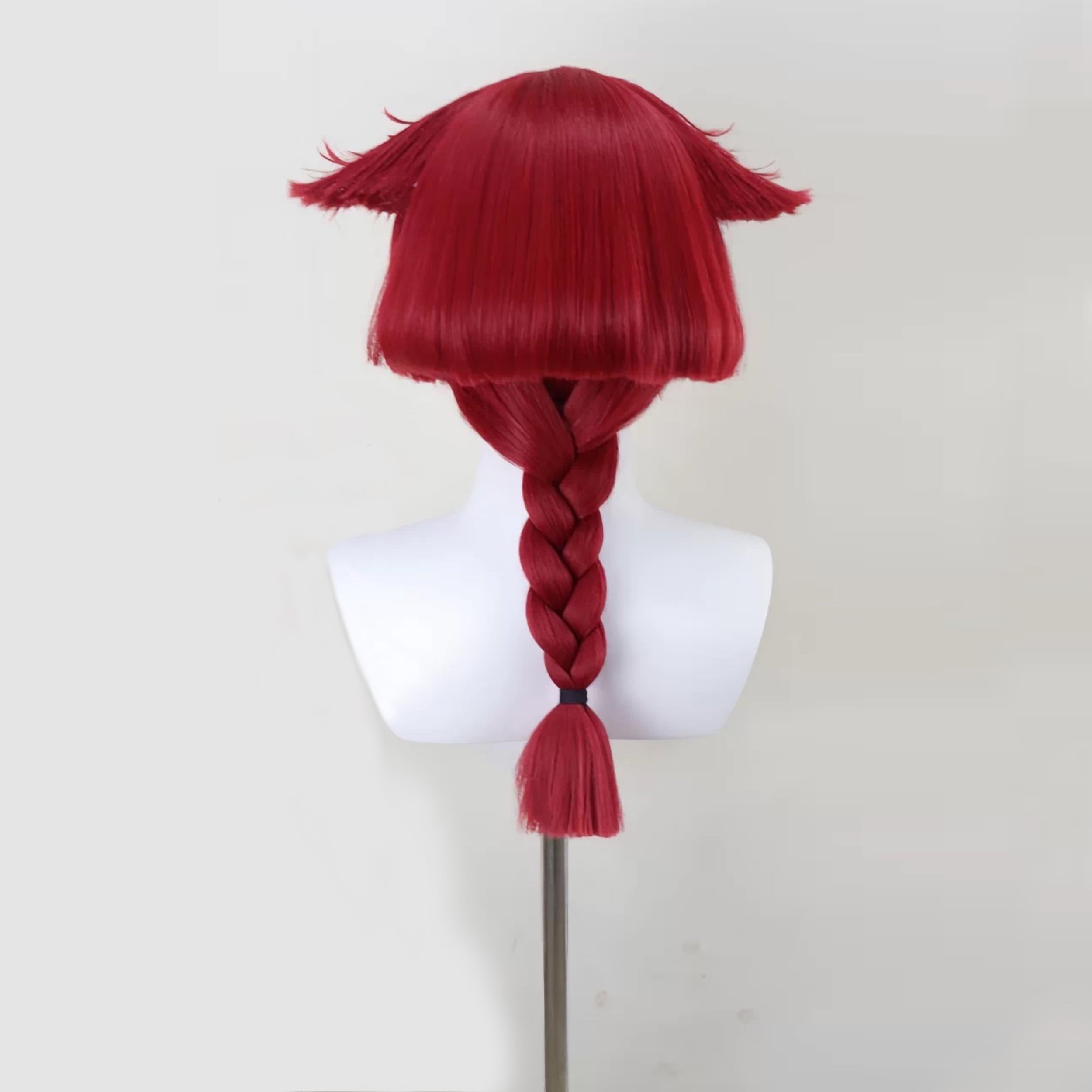 コスプレ耐熱ウィッグ オーダー キャラクター造形ウィッグ レッド 三つ