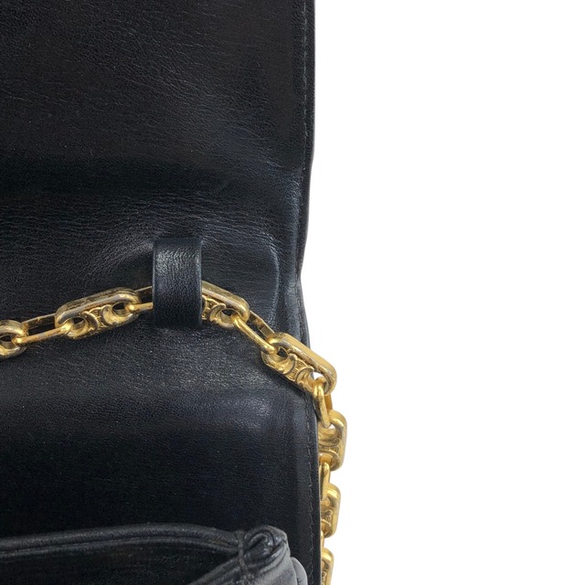 CELINE セリーヌ ショルダーバッグ ブラック ホースビット ブラゾンチェーン レザー vintage ヴィンテージ オールド zstzja